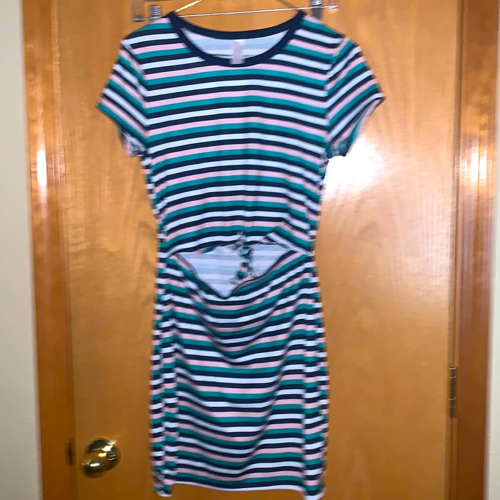 T-shirt Striped Multiple Colors Style Dress